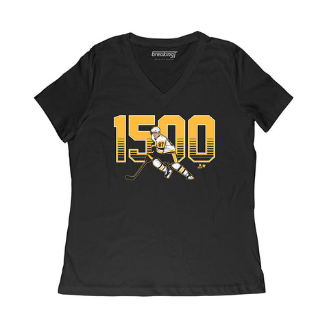 Pittsburgh Penguins Sidney Crosby: 1,500 Points Apparel Top NHL BreakingT Small Women's V-Neck T-Shirt