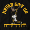 Pittsburgh Pirates Drew Maggi: Never Give Up Swing T-Shirt T-Shirt BreakingT   