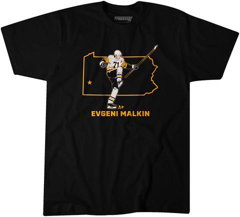 Pittsburgh Penguins Evgeni Malkin: State Star T-Shirt T-Shirt BreakingT   