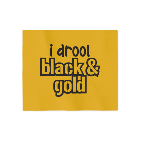 I Drool Black and Gold - TT Style - Sweatshirt Blanket
