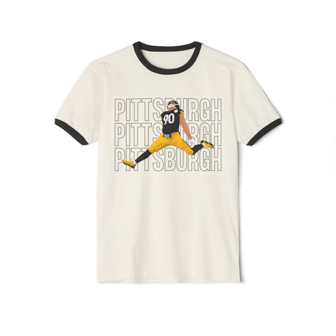 Pittsburgh Victory Jump - Unisex Cotton Ringer T-Shirt