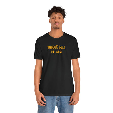 Middle Hill - The Burgh Neighborhood Series - Unisex Jersey Short Sleeve Tee T-Shirt Printify   