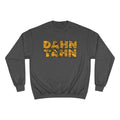 Dahntahn Map - Champion Crewneck Sweatshirt Sweatshirt Printify Charcoal Heather S 