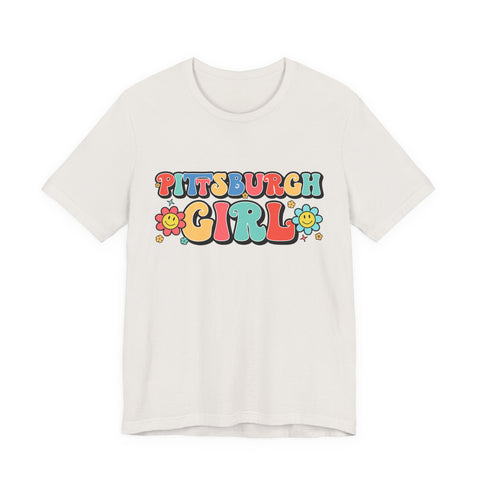 Pittsburgh Girl Retro Short Sleeve Tee-Shirt