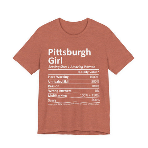 Pittsburgh Girl Ingredients - Unisex Jersey Short Sleeve Tee