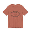 Pittsburgh Border Stamp - Short Sleeve T-Shirt in heather clay with black stamp graphic, ideal for fast delivery and stylish comfort.