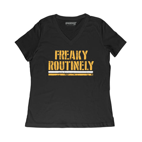 Freaky Routinely T-Shirt T-Shirt BreakingT Small Women's V-Neck T-Shirt 