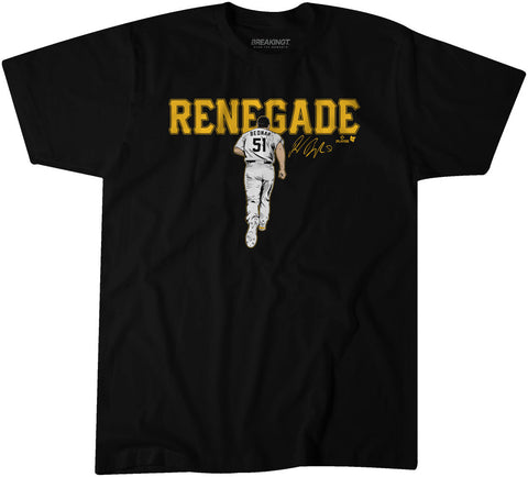 Pittsburgh Pirates David Bednar: Renegade T-Shirt T-Shirt BreakingT Small Adult T-Shirt 