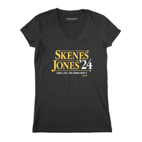 Skenes-Jones '24 MLB BreakingT Small Women's V-Neck T-Shirt 