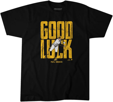 Pittsburgh Pirates Paul Skenes: Good Luck T-Shirt T-Shirt BreakingT Small Adult T-Shirt 