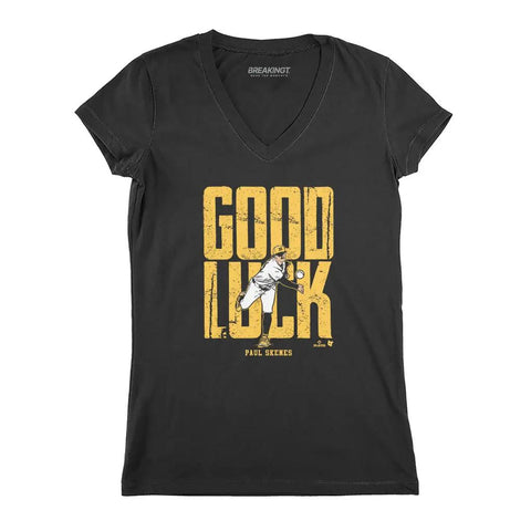 Pittsburgh Pirates Paul Skenes: Good Luck T-Shirt T-Shirt BreakingT Small Women's V-Neck T-Shirt 