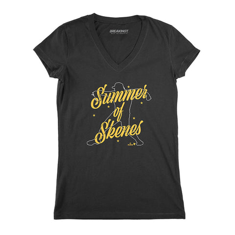 Paul Skenes: Summer Of Skenes MLB BreakingT Small Women's V-Neck T-Shirt 