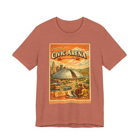 Greeting From Civic Arena (The Igloo) - Unisex Jersey Short Sleeve Tee