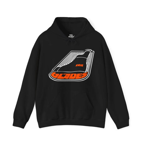 Erie Blades™ Hoodie Hoodie Vintage Ice Hockey Black S 