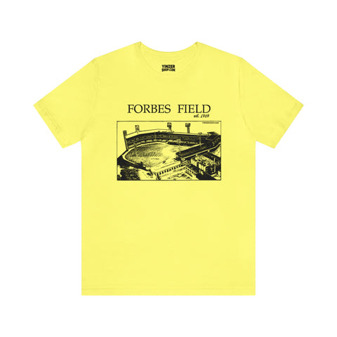 Forbes Field - 1909 - Retro Schematic - Short Sleeve Tee T-Shirt Printify Yellow S 