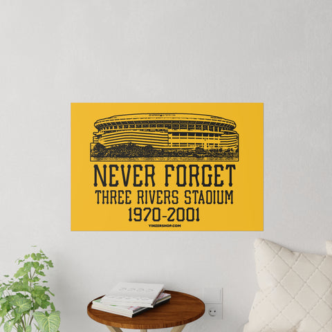 Pittsburgh Never Forget Three River Stadium - Wall Decal Wall Decal Printify   