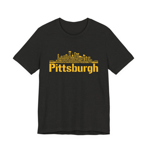 Pittsburgh Football Team Names - Unisex Jersey Short Sleeve Tee