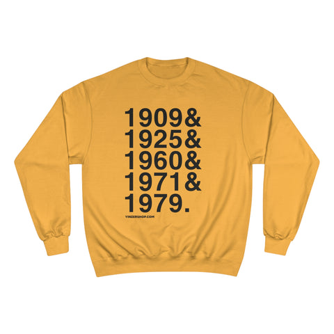 Pittsburgh Pirates World Series Ampersand - Champion Crewneck Sweatshirt Sweatshirt Printify Gold S 