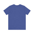 Back of heather blue Vintage Classic Pittsburgh Short Sleeve T-Shirt, soft fabric and modern fit.