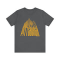 Steel Building Pittsburgh T-Shirt - Unisex bella+canvas 3001 Short Sleeve Tee T-Shirt Printify Asphalt S 