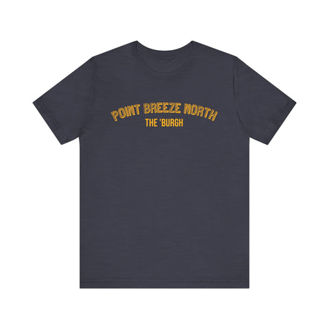 Point Breeze North - The Burgh Neighborhood Series - Unisex Jersey Short Sleeve Tee T-Shirt Printify Heather Midnight Navy XS 