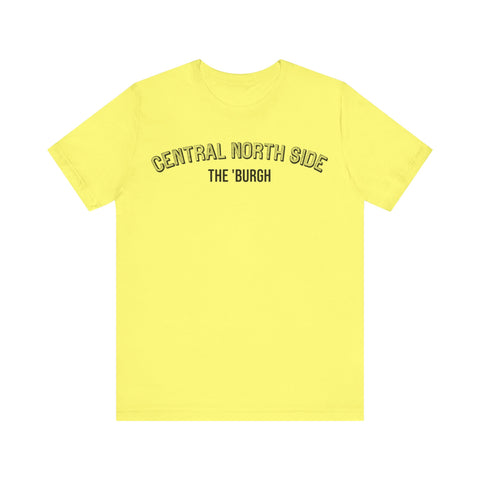 Central North Side  - The Burgh Neighborhood Series - Unisex Jersey Short Sleeve Tee T-Shirt Printify Yellow S 