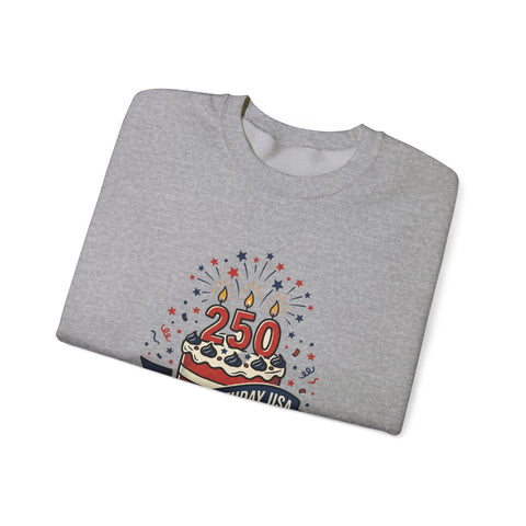 250th Birthday USA Sweatshirt | 1776-2026 Patriotic 4th of July Sweatshirt - YinzerShop