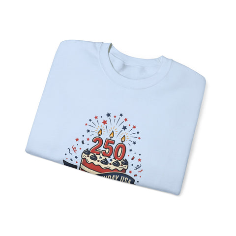 250th Birthday USA Sweatshirt | 1776-2026 Patriotic 4th of July Sweatshirt - YinzerShop