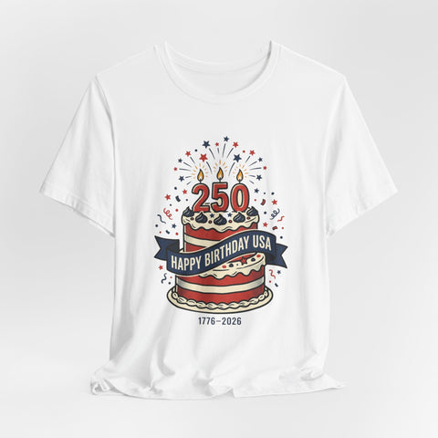 250th Birthday USA Tee | 4th of July Patriotic Anniversary, 1776-2026 T-Shirt - YinzerShop