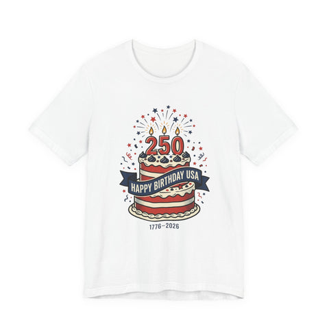 250th Birthday USA Tee | 4th of July Patriotic Anniversary, 1776-2026 T-Shirt - YinzerShop