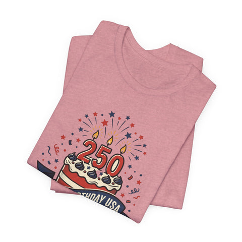 250th Birthday USA Tee | 4th of July Patriotic Anniversary, 1776-2026 T-Shirt - YinzerShop
