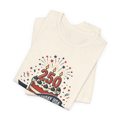 250th Birthday USA Tee | 4th of July Patriotic Anniversary, 1776-2026 T-Shirt - YinzerShop
