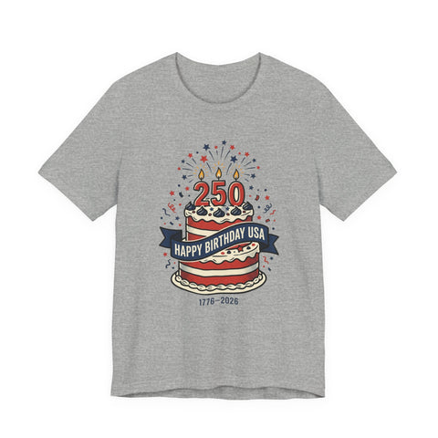 250th Birthday USA Tee | 4th of July Patriotic Anniversary, 1776-2026 T-Shirt - YinzerShop