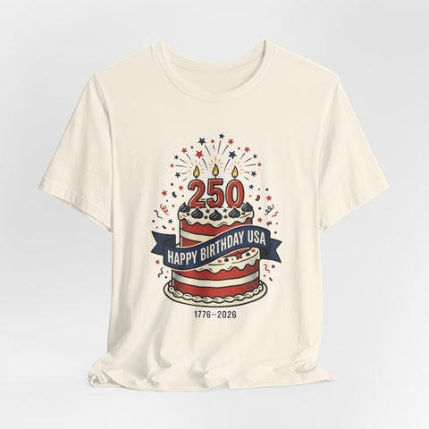 250th Birthday USA Tee | 4th of July Patriotic Anniversary, 1776-2026 T-Shirt - YinzerShop