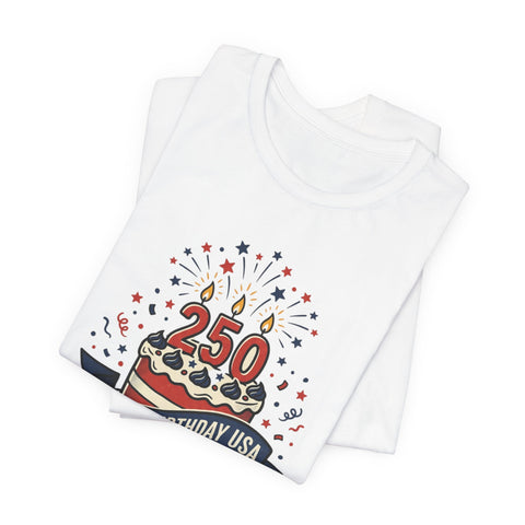 250th Birthday USA Tee | 4th of July Patriotic Anniversary, 1776-2026 T-Shirt - YinzerShop