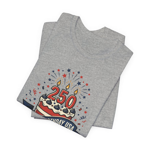 250th Birthday USA Tee | 4th of July Patriotic Anniversary, 1776-2026 T-Shirt - YinzerShop