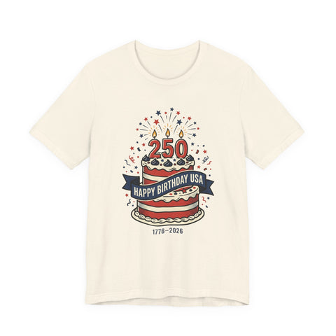 250th Birthday USA Tee | 4th of July Patriotic Anniversary, 1776-2026 T-Shirt - YinzerShop
