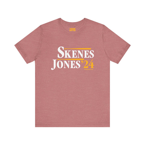 Skenes Jones 24  - Election - Short Sleeve Tee T-Shirt Printify Heather Mauve S 
