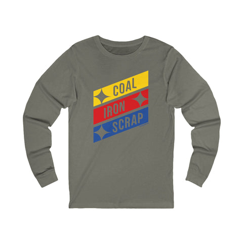 Coal Iron Scrap Long Sleeve Tee Long-sleeve Printify S Grey TriBlend