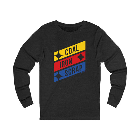 Coal Iron Scrap Long Sleeve Tee Long-sleeve Printify S Dark Grey Heather