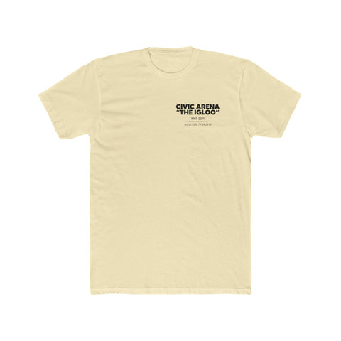 Pittsburgh Civic Arena "The Igloo" T-Shirt Print on Back w/ Small Logo T-Shirt Printify Solid Natural S 