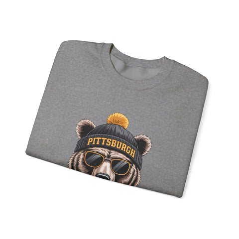 Pittsburgh Game Day Bear - Heavy Blend™ Crewneck Sweatshirt