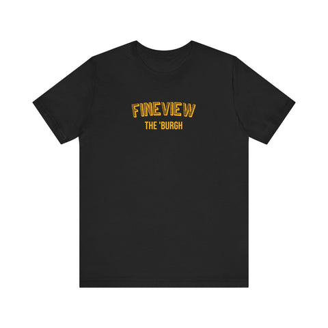 Fineview  - The Burgh Neighborhood Series - Unisex Jersey Short Sleeve Tee T-Shirt Printify Black S 