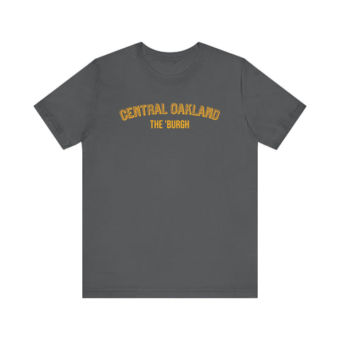 Central Oakland  - The Burgh Neighborhood Series - Unisex Jersey Short Sleeve Tee T-Shirt Printify Asphalt S 