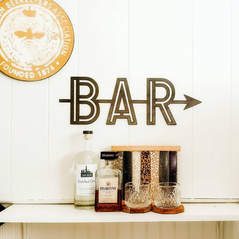 Bar Script Wall Decor – Stylish Wall Ornament | Home Bar Decor Sign