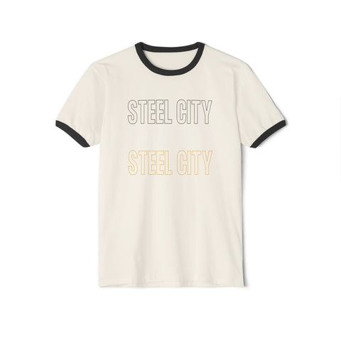 Steel City - Unisex Cotton Ringer T-Shirt