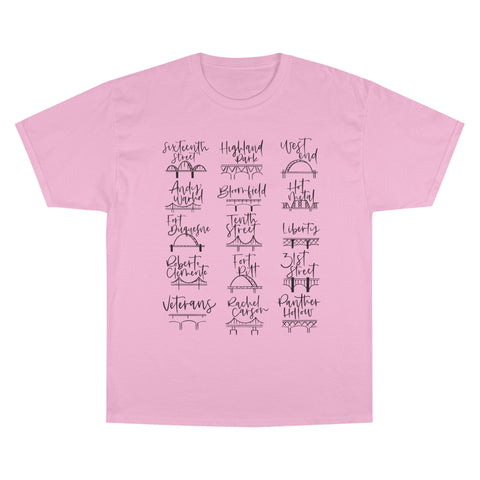 Pittsburgh Bridges Doodle - Champion T-Shirt