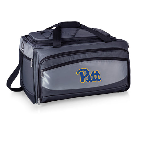 Pittsburgh Panthers - Buccaneer Portable Charcoal Grill & Cooler Tote Cooler Picnic Time Family of Brands Black  