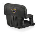 West Virginia Mountaineers - Ventura Portable Reclining Stadium Seat Chair Picnic Time Family of Brands Black  