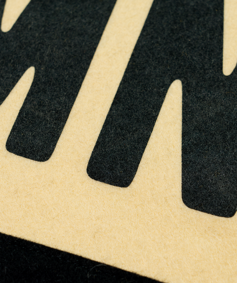 Camp Flag - Give A Damn Cream Black Flag | Oxford Pennant Motivational Decor